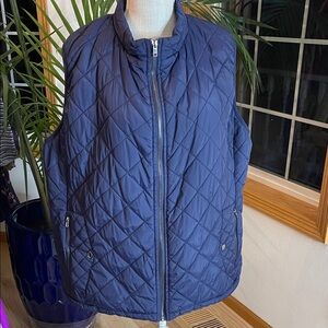 Navy Quilted Women's Vest